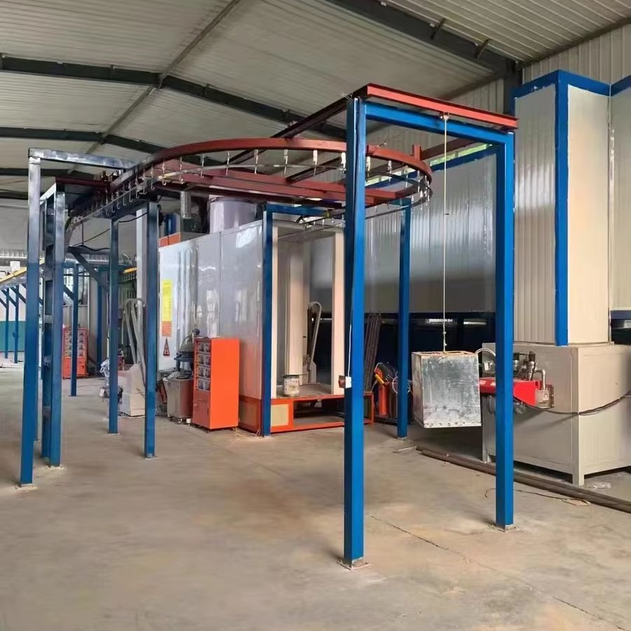 Full Set Powder Coating Systems/overhead Conveyor Chain for Powder Coating Line With Robot Painting